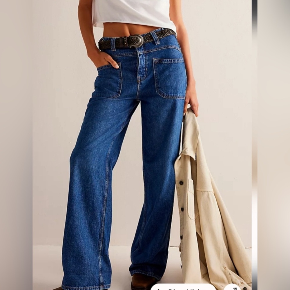 We The Free Palmer “Cuffed” Wide Leg Jeans